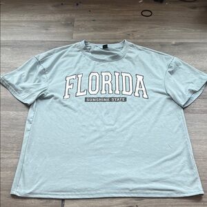 SHEIN Light Blue Florida Tee